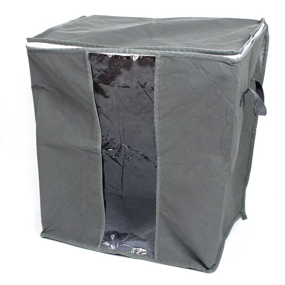 Quilts Clothes Storage Bag Closet Organizer Container 7.3"x11"x18.8" Gray
